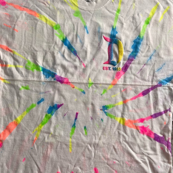 Disneyland Neon Splatter Womens Spirit Jersey XS - Picture 4 of 7